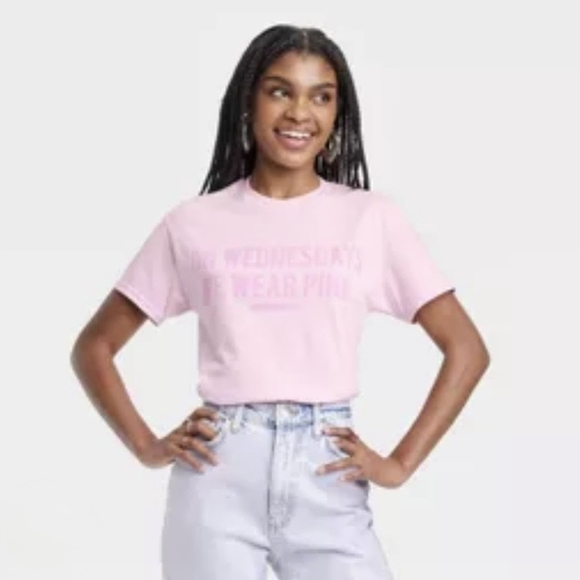 Mean Girls Pink Graphic T-Shirt - Picture 1 of 6